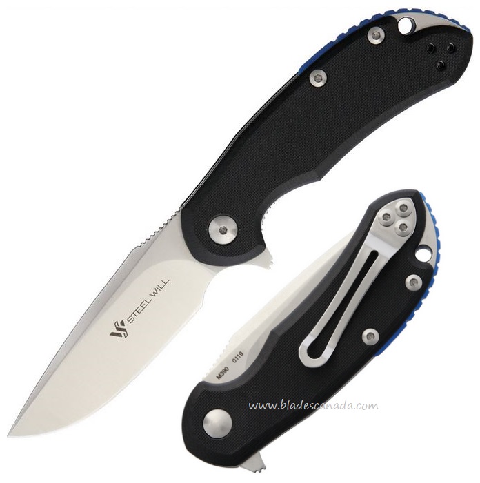 Steel Will Mini Cutjack Flipper Folding Knife, M390, G10 Black, C22M-2BK