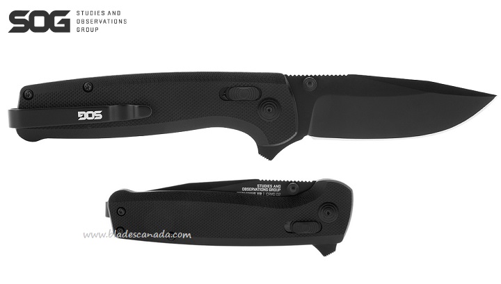 SOG Terminus XR Folding Knife, D2 Black, G10 Black, TM1027