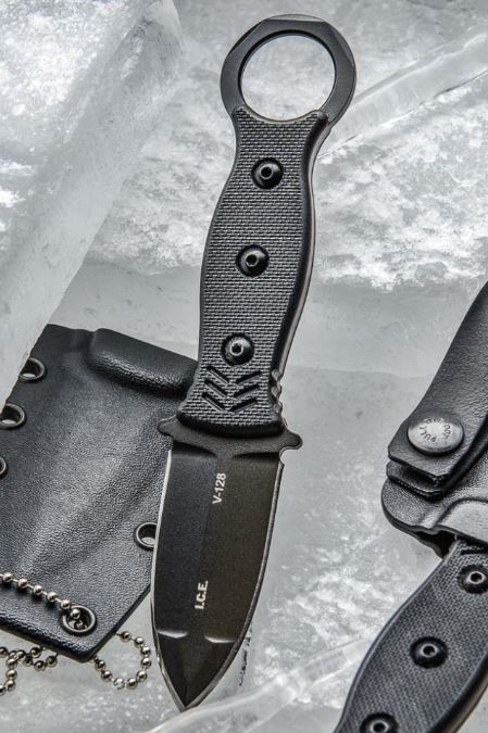 Tops In Case of Emergency I.C.E. Dagger Fixed Blade Knife, 1095 Carbon, Kydex Sheath, ICED01