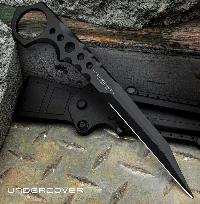 United Cutlery Undercover CIA Stinger II Fixed Blade Knife, Nylon Sheath, UC3513