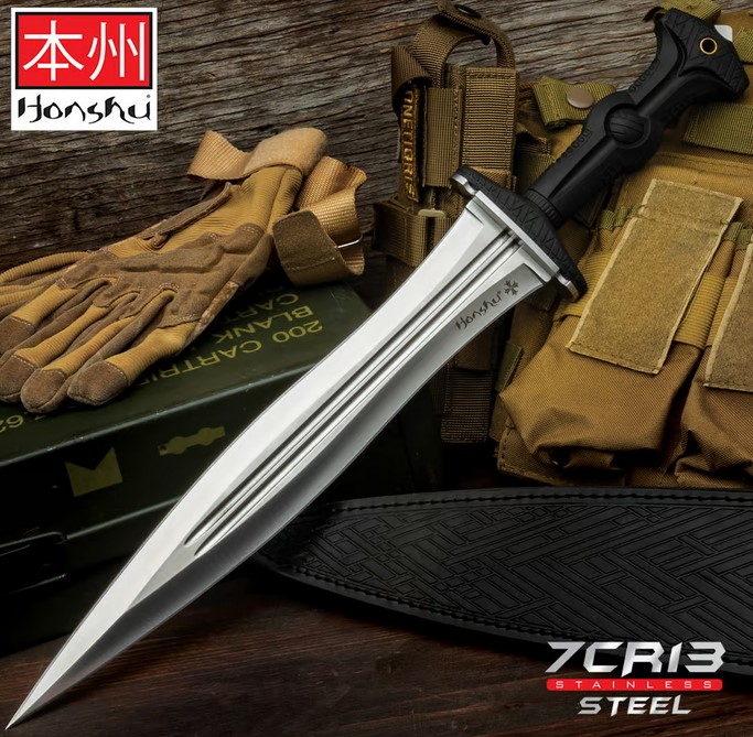 Honshu Legionary Gladius Dagger, Leather Sheath, UC3549