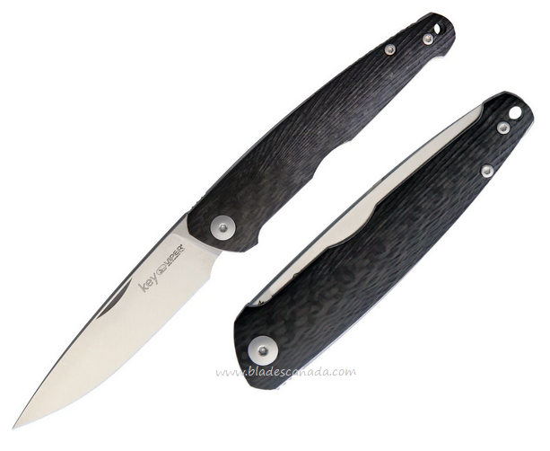 Viper Key Slipjoint Folding Knife, M390 Satin, Carbon Fiber, V5976D3BR