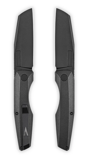 Vero Engineering Axon Folding Knife, M390 Blackwash, Titanium Blackwash