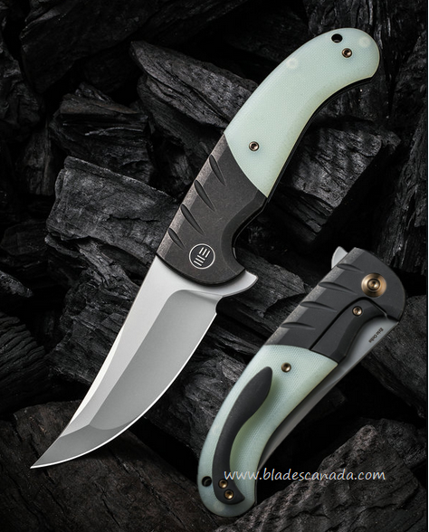 WE Knife Curvaceous Flipper Framelock Knife, CPM 20CV, Titanium/G10, 20012-3