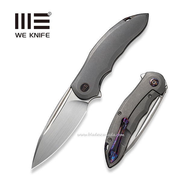 WE Knife Makani Flipper Folding Knife, CPM 20CV Titanium Handle, WE21048-2