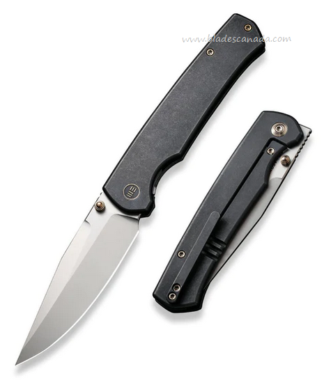 WE Knife Evoke Flipper Framelock Knife, CPM 20CV, TItanium Black, WE21046-1