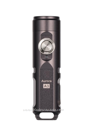 Rovyvon Aurora A3 Gen 4 Keychain Flashlight, Aluminum Gunmetal, 650 Lumens