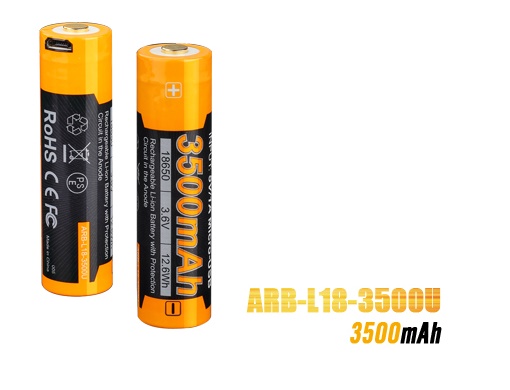 Fenix ARB-L18 USB Rechargeable 18650 Battery - 3500mAh