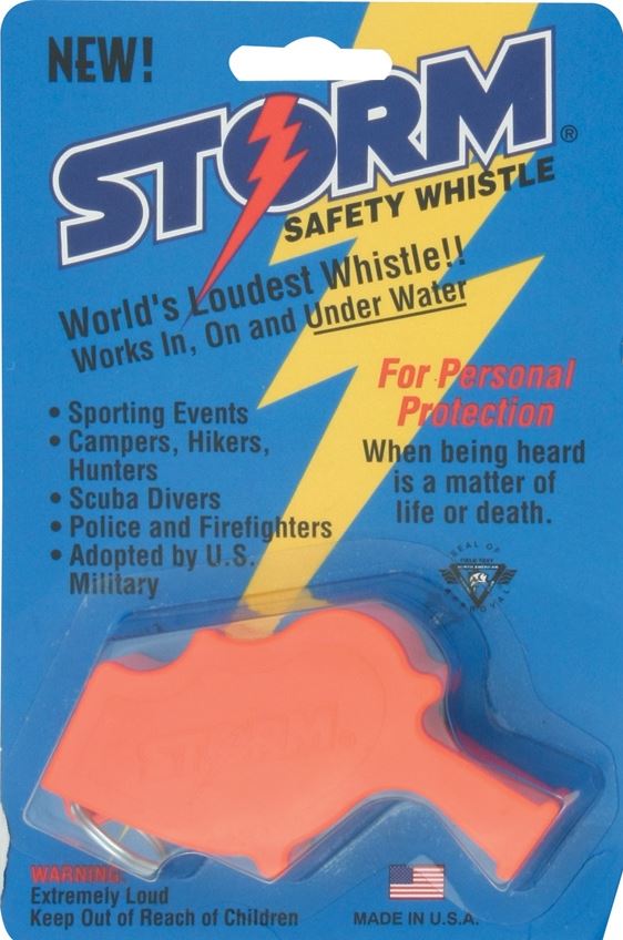 All Weather Safety Whistle Storm - Orange