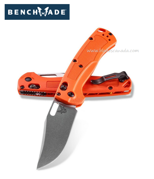 Benchmade Taggedout Folding Knife, CPM 154, Grivory Orange, 15535