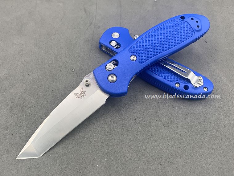 Benchmade Griptilian Pardue Tanto Folding Knife, D2 Steel, Royal Blue, 553CU1