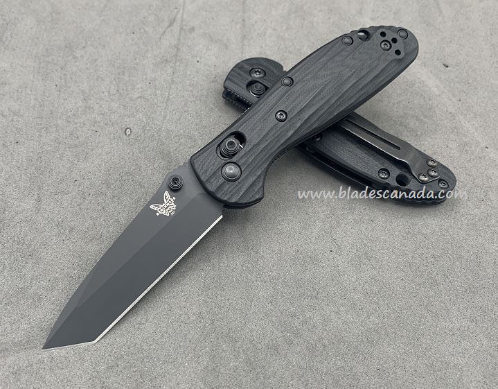 Benchmade Mini Griptilian Pardue Folding Knife, M4 Tanto, G10 Black, 557CU5