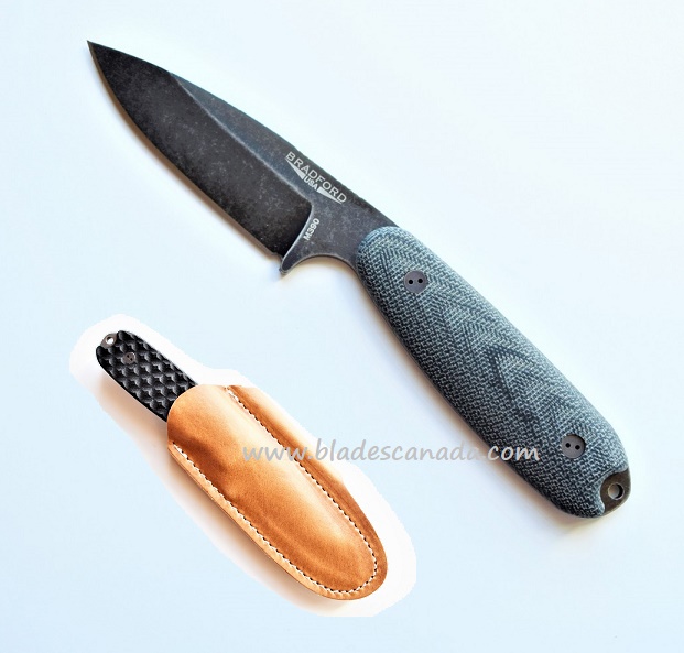 Bradford Guardian 3.5 Sabre Knife, M390 Nimbus, Black 3D Micarta, 3.5S-101N-M390