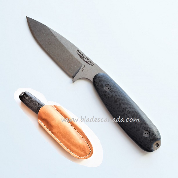 Bradford Guardian 3.5 Sabre Knife, M390 Stonewash, 3D Carbon Fiber, 3.5S-114-M390