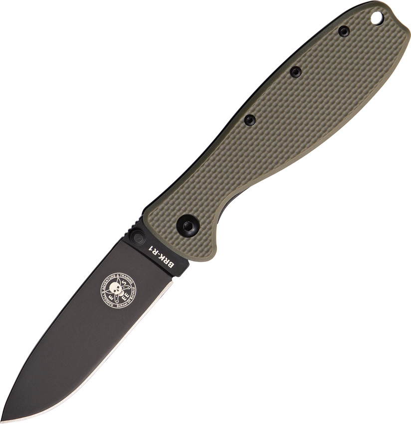 ESEE Zancudo Framelock Folding Knife, AUS 8A, GFN Tan/Stainless, BRKR1DTB