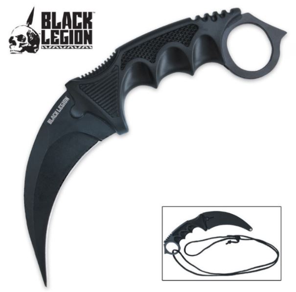 Black Legion Ninja Warrior Karambit Fixed Blade Knife, BV311