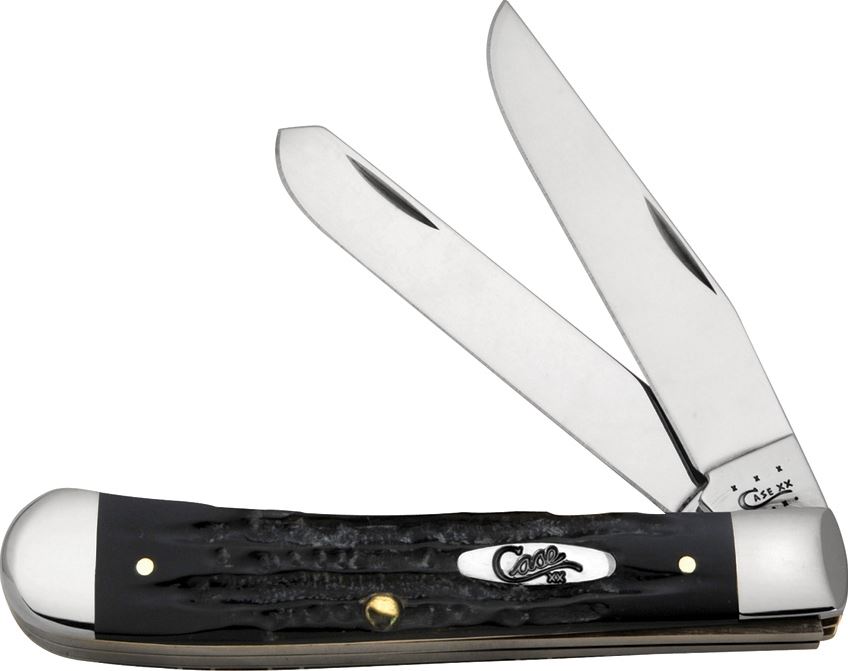 Case Trapper Slipjoint Folding Knife, Jigged Natural Buffalo Horn, 65010