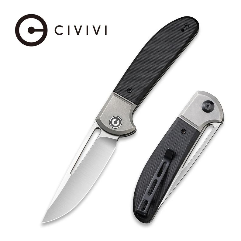 CIVIVI Trailblazer XL Slipjoint Folding Knife, D2, G10 Black/Stainless Steel, 2101C