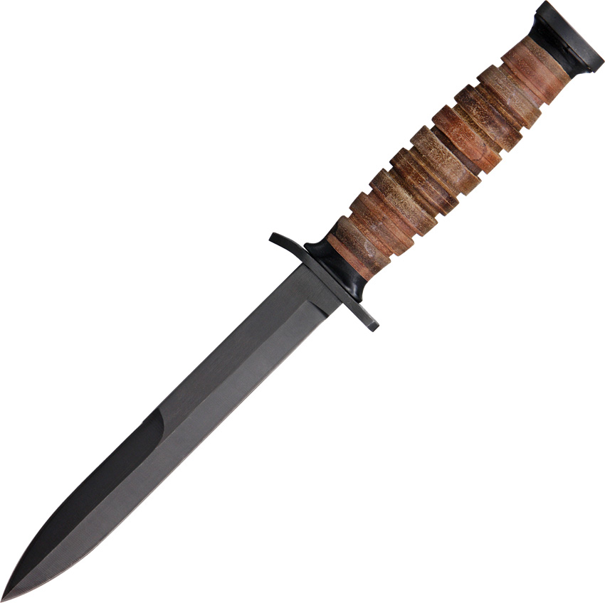 CNM WWII M3 Trench Fixed Blade Knife, Leather Wrapped Handle