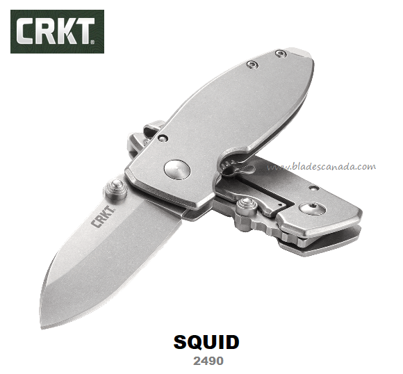 CRKT Squid Framelock Folding Knife, Stainless Steel, CRKT2490