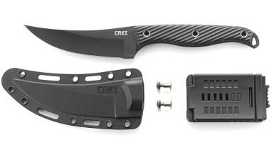 CRKT Clever Girl Fixed Blade Knife, SK5 Steel, G10 Black, Nylon Sheath, 2709