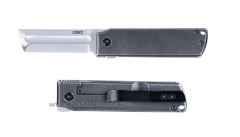CRKT MinimalX Framelock Folding Knife, 12C27 Satin, Stainless Steel, 5915