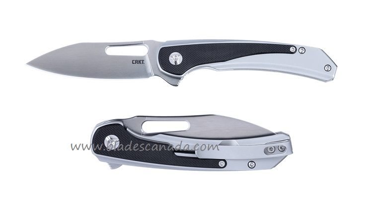 CRKT Padawan Framelock Folding Knife, 14C28N, Black G10/ Steel, 6075