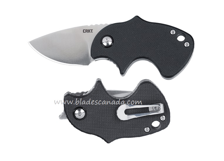 CRKT Orca Assisted Opening Folding Knife, D2 Satin, Black GRN, 7930