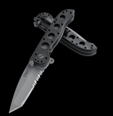 CRKT Carson Flipper Folding Knife, AUS 8 Combo Edge, CRKTM16-12Z