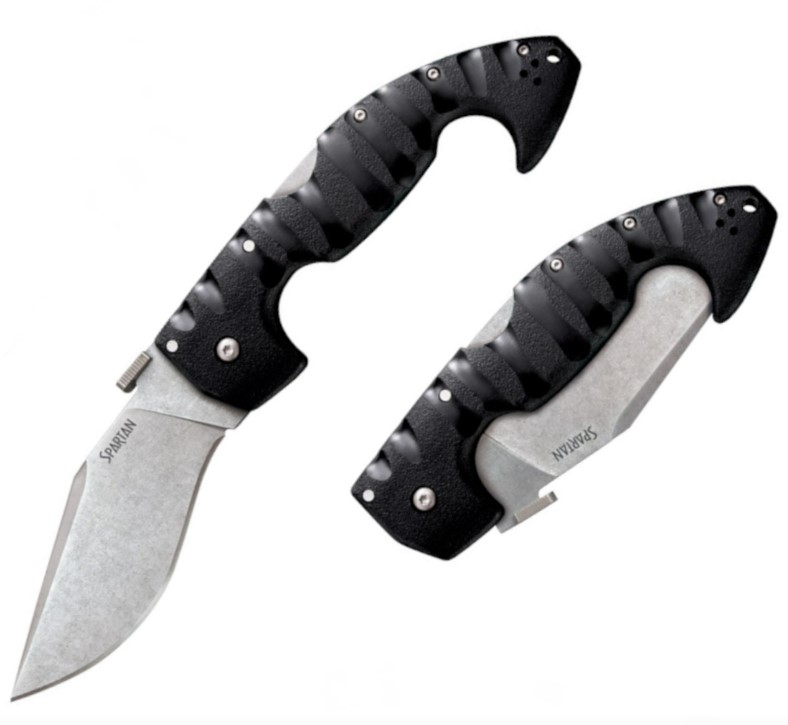 Cold Steel Spartan Folding Knife, AUS 10A, Black Handle, 21ST