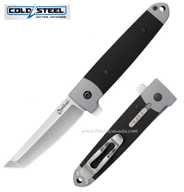 Cold Steel Oyabun Flipper Folding Knife, GRN Black, 26T