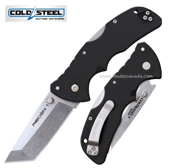 Cold Steel Mini Recon 1 Tanto Folding Knife, AUS 10A, 27BAT