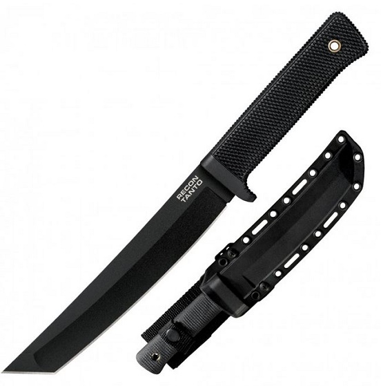 Cold Steel Recon Tanto Fixed Blade Knife, SK5 Steel, Secure-Ex Sheath, 49LRT