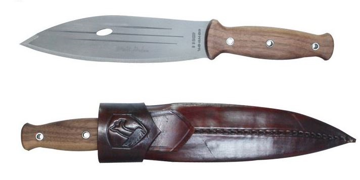 Condor Primitive Bush Fixed Blade Knife, Walnut, Leather Sheath, CTK242-8