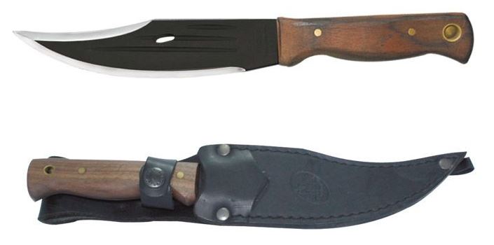 Condor Jungle Bowie II Knife, 1075 Carbon, Hardwood, Leather Sheath, CTK3104-HC