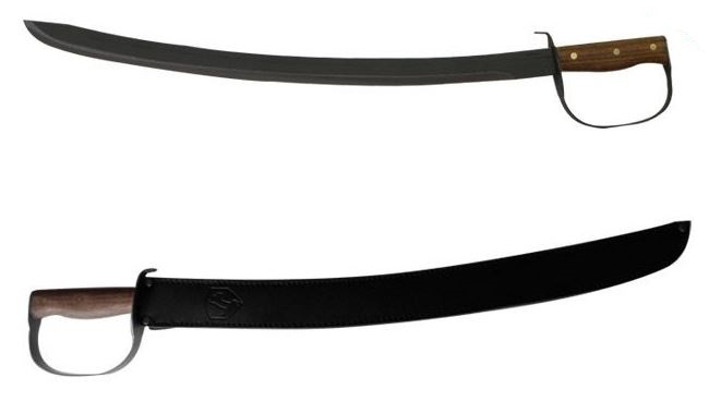 Condor Naval Cutlass Sword, 1075 Carbon, Leather Sheath, CTK360-24HC