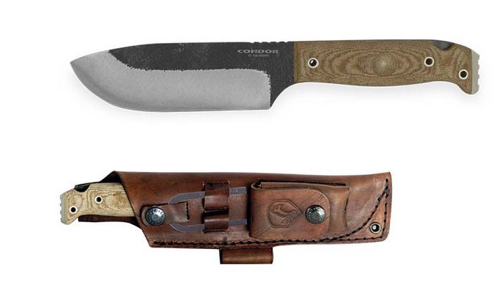 Condor Selknam Fixed Blade Knife, 1075 Carbon, Leather Sheath, CTK3921-5.1HC