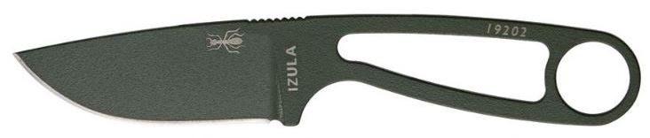 ESEE Izula w/KIT Fixed Blade Knife, 1095 Carbon OD Green, Molded Sheath