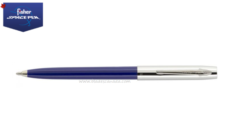 Fisher Space Pen Cap-O-Matic Pen, Blue Barrel w/Chrome Cap, FP775-BL