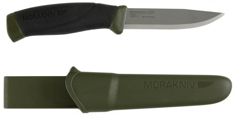 Morakniv Companion MG Fixed Blade Knife, Carbon, OD Green, 11863