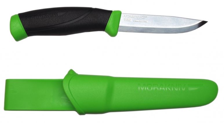 Morakniv Companion Fixed Blade Knife, Stainless, Green, 12158