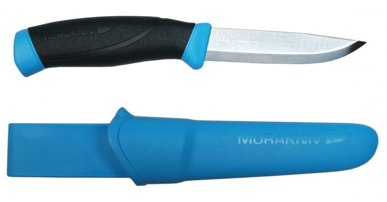 Morakniv Companion Fixed Blade Knife, Stainless, Blue, 12159