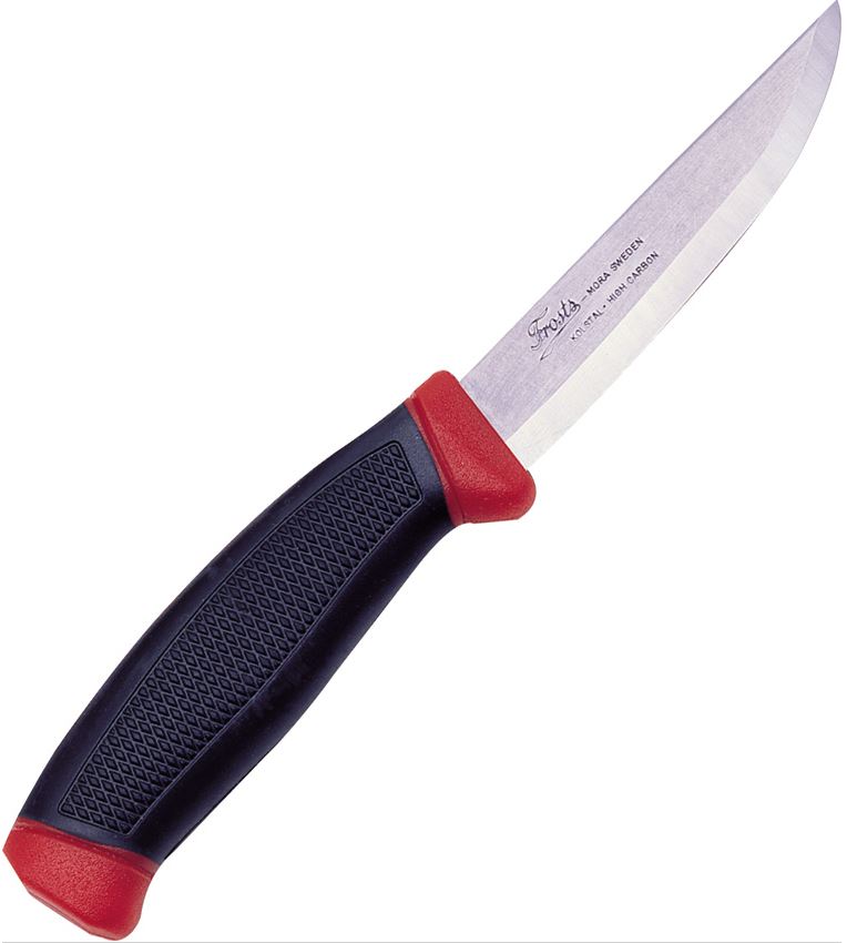 Mora Clipper 840 Fixed Blade Knife, Black/Red Handle, 100-0245