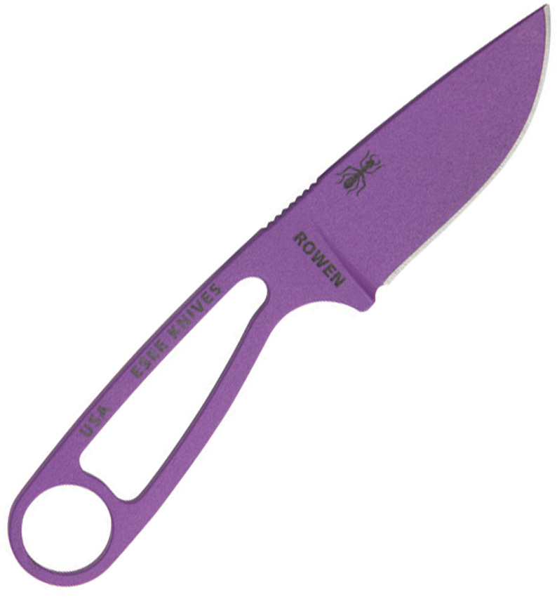 ESEE Izula Fixed Blade Knife, 1095 Carbon Purple, Molded Sheath