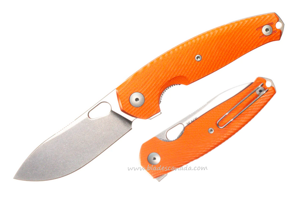 GiantMouse ACE JAGT Flipper Folding Knife, CPM Magnacut SW, G10 Orange