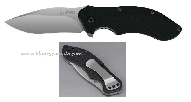 Kershaw Clash Flipper Folding Knife, Assisted Opening, GFN Black, K1605