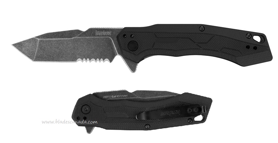 Kershaw Analyst Flipper Folding Knife, Assisted Opening, GFN Black, K2062ST