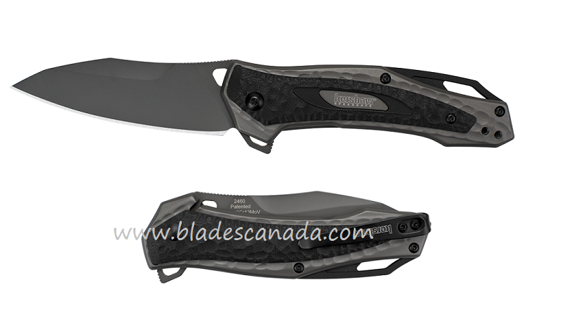 Kershaw Vedder Flipper Folding Knife, Assisted Opening, Wharncliffe Blade, G10 Black, K2460