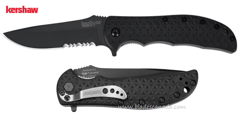 Kershaw Volt II Flipper Folding Knife, Assisted Opening, GFN Black, K3650CKTST