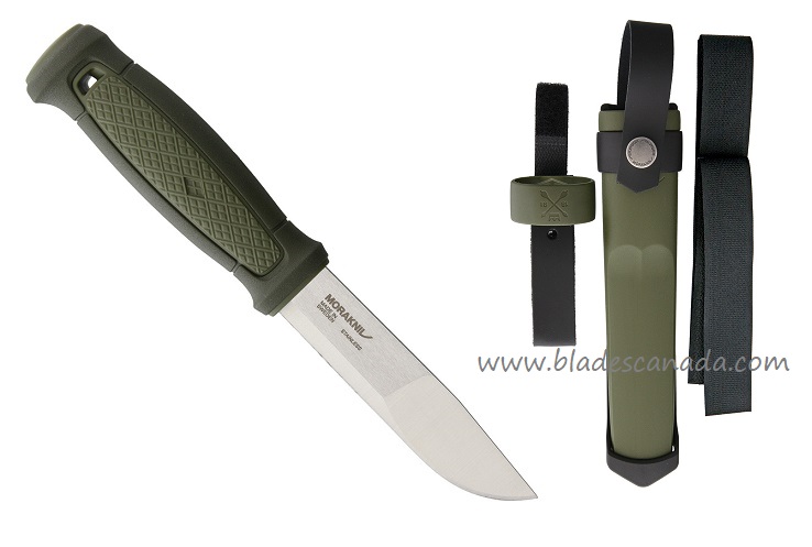 Morakniv Kansbol Outdoor Fixed Blade Knife, Stainless, OD Green, 12645